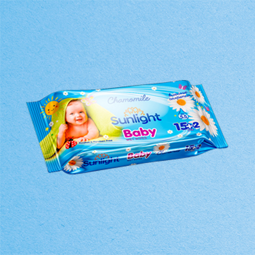 Влажные салфетки SUNLIGHT BABY 17 шт Chamomile Blue